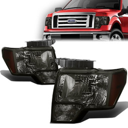 09-14 Ford F150 Headlights - Smoked Lens Amber Corner