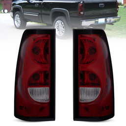2X Tail Lights Rear Lamp Smoke Lens For 2003-2006 Chevy Silverado 1500 2500 3500