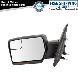 Mirror Power Heated Signal Memory Smooth Black Driver Left LH for 11-14 F150