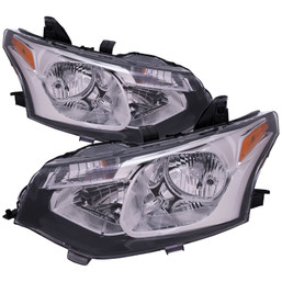 Headlights Set Halogen CAPA Left Right For 2014-2015 Mitsubishi Outlander