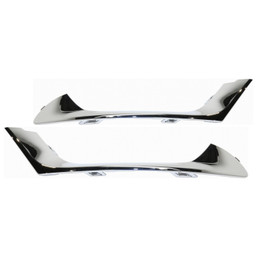 Front Driver & Passenger Bumper Cover Moldings for 2015-2017 Chrysler 200