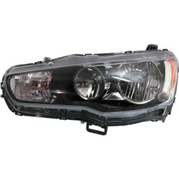 Headlight Assembly Fits Mitsubishi Lancer 08-17 CAPA Certified Driver Side Black