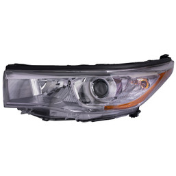 LH Headlight Fits 14-16 Toyota Highlander Chrome TO2502225