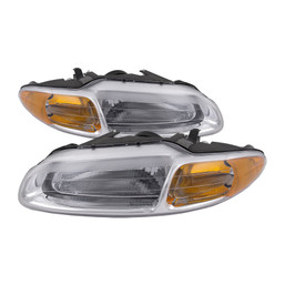 Fits Chrysler Sebring 96-00 JX JXi Headlights Set CH2502116 CH2503116 Halogen