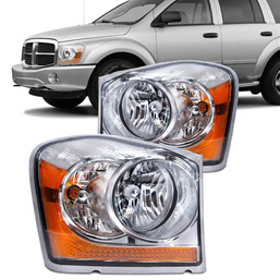Halogen Headlights Left & Right Set Fits 04-2005 Dodge CH2502147 CH2503147