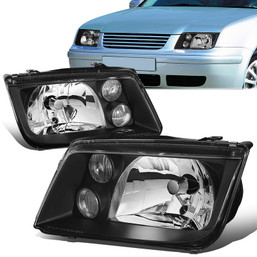 99-05 Volkswagen Jetta Headlights - Black Housing