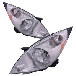 Headlights Set Halogen Left Right For 2013-2015 Chevrolet Spark Chrome