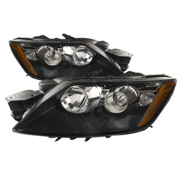 Headlight Set Fits 2012 Mazda CX-7 Halogen Black Housing Performance Lens