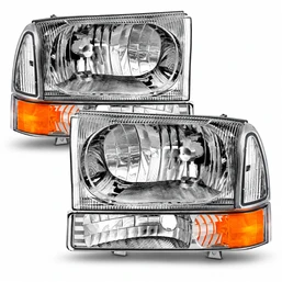 AKKON - For 1999-2004 Ford Excursion F250 F350 F450 F550 Superduty OE Replacement Headlights w/Bumper Lamps Driver/Passenger