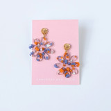 Clear Confetti Acrylic Flower Earrings