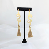 Donna Troy gold tassel earrings