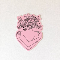 Wild Woman sticker / pink