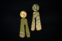  The Titaness - Hammered Gold Plated Earrings