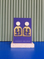 The Greenhouse arch earrings / Brass