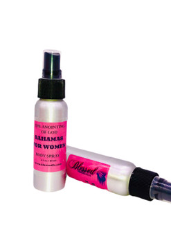 Bahamas Our Version of  Exotic Blossom Body Spray 

- Evokes a sun-drenched sensibility of rich flowers and bright textures. Flirtatious and optimistic, the hypnotic aroma of juicy mango, smooth rose petals and musk transports you to a tropical oasis. 

 - Top Note: Mango

- Mid Note: Rose Petals

- Base Note: Musk

 1 - 2.7 oz. Body Spray

Alcohol Free

Long Lasting

Dry Oil Body Spray

These are Designer Scented Anointing Oils and all orders come with Prayers.

Please be sure to request your 2 Free Samples. Tell me which 2 you would like in the Message Box at checkout.

Buy 2 Get 1 Free