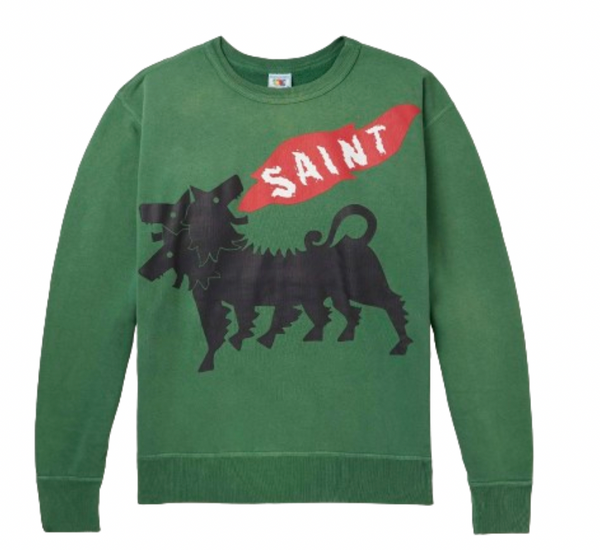 SAINT M××××××  Printed Cotton-Jersey Sweatshirt