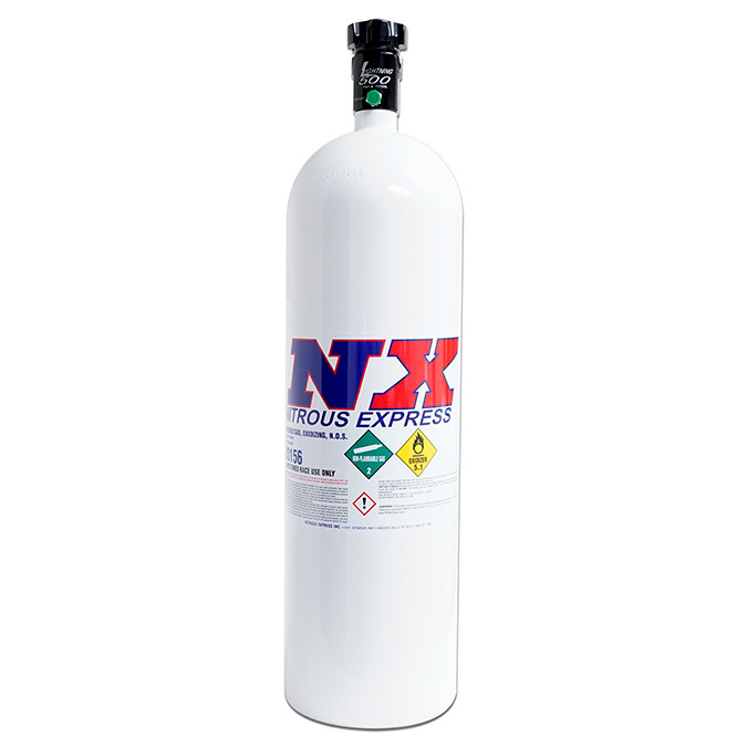 15Lb Bottle, Lightning 500 Valve, 6AN Nipple (6.89 Dia. X 26.69
