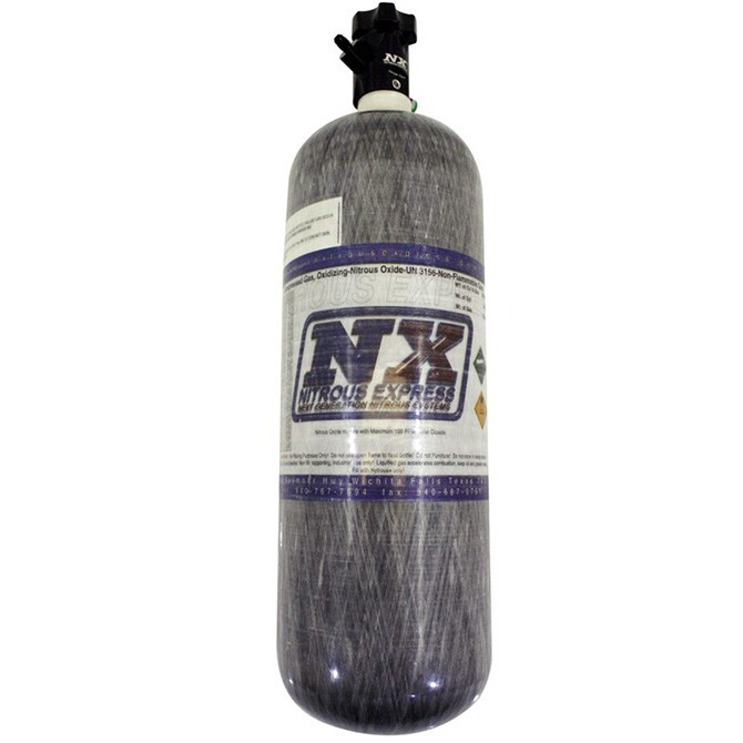 12Lb Composite Bottle, Lightning 500 Valve, 6AN Nipple (6.79 Dia