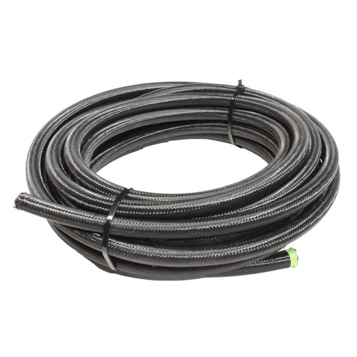 10AN Black Nylon Braided Stainless PTFE Hose - 30Ft