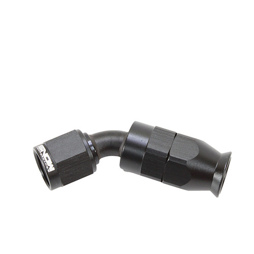 6AN 45 Degree PTFE Hose End (Black)