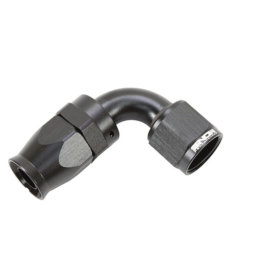 -12 AN 90 Degree PTFE Hose End (Black)