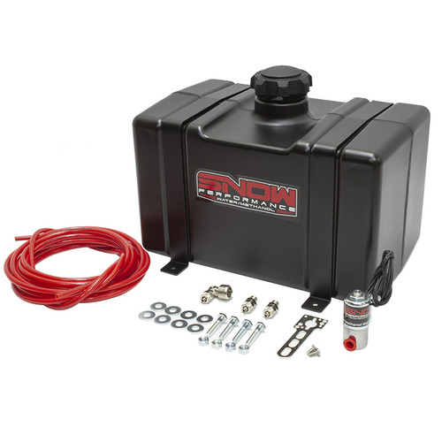 2.5 Gal. Water-Methanol Tank Upgrade Quick-Connect Fittings (W/Brackets, Solenoid, Hose & All Necessary Fittings) (13Lx9.5Hx7.5W)
