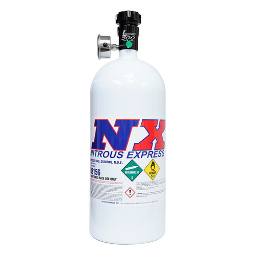 10 Lb Bottle W/ Lightning 500 Valve (6.89 Dia. X 20.19 Tall) W/ Gauge