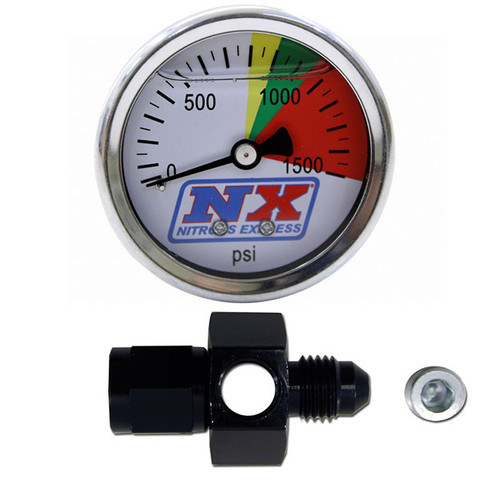 N20 Flo-Thru Pressure Gauge (0-1500 PSI) 6An