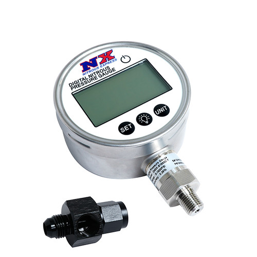 4umw(FOR YOU l works) ・八輪/8RIN 4 Inch Digital Nitrous Pressure Gauge W/ 8AN Adapter - Nitrous