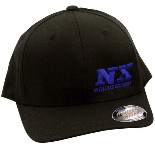 NX Black Flexfit Cap (L/Xl Blue Stitching)