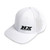 NX White Mesh Flat Bill Cap (L/XL, Embroidered Logo)