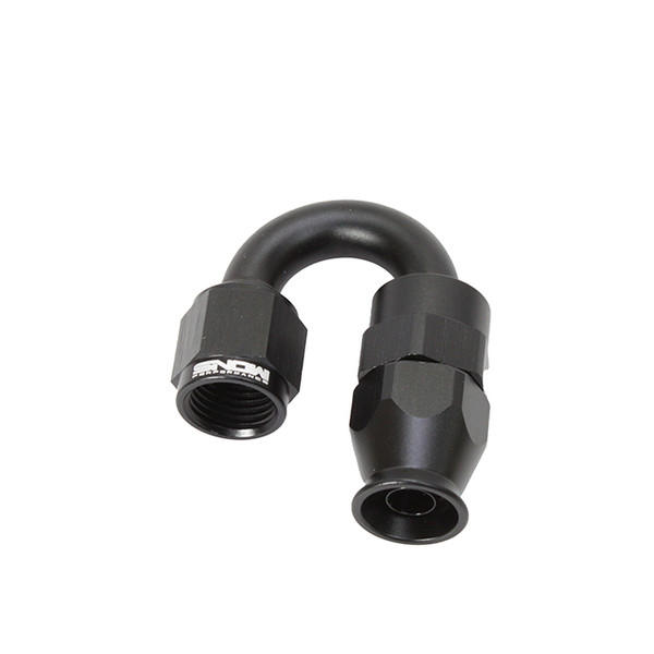 6AN 180 Degree PTFE Hose End (Black)