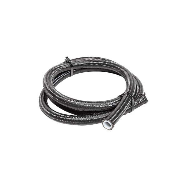 6AN Black Nylon Braided Stainless PTFE Hose - 5Ft