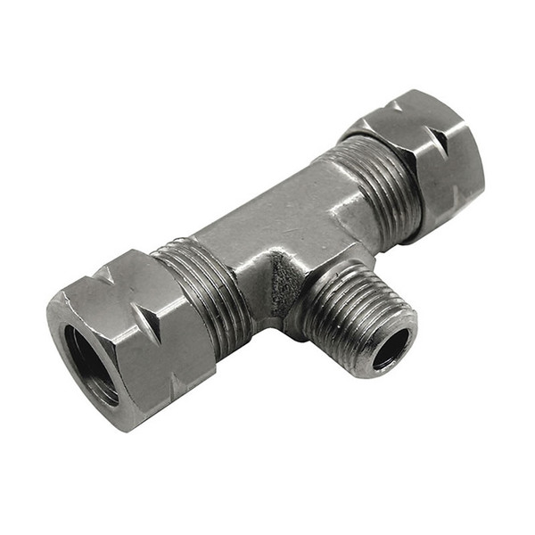 3/8 Compression   X  1/8 Male NPT Branch T