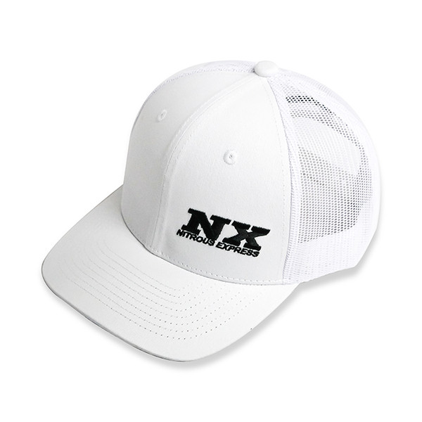 NX White Mesh Flat Bill Cap (Snapback - Embroidered)