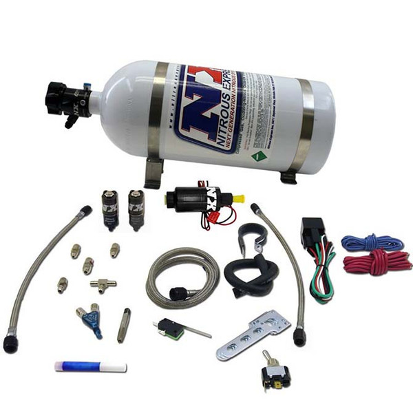 Side By Side Piranha Nozzle Nitrous System W/5Lb Bottle