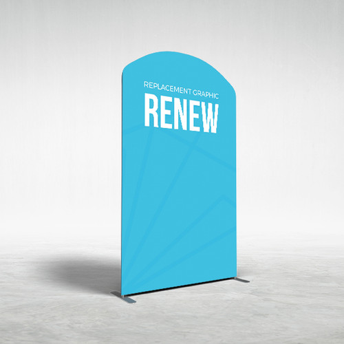 59" x 101" Renew XL Fabric Banner Stand - Arch Top Replacement Graphic