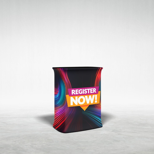 Backlit Mobi counter front view - angled