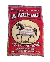 5/A Baker® Afghan 50" x 70" Baker Logo