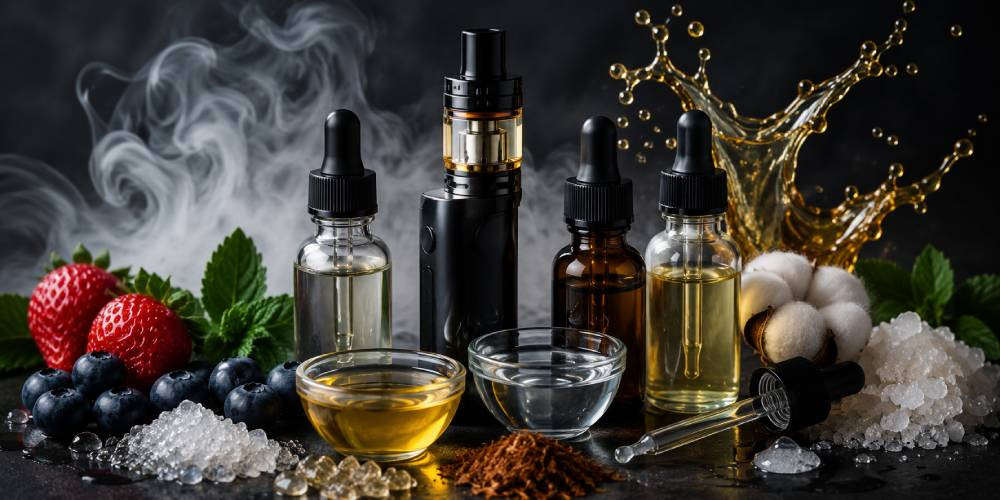 Vape Juice, Oil, And E-Liquid Ingredients: Components And PG/VG Ratio Content