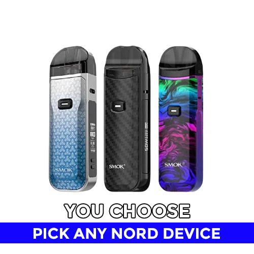 smok nord salt nic vape 2 Starter Kit ⋆ $27.75 cap Variant:Sour Watermelon Peach Wave Vue Disposable