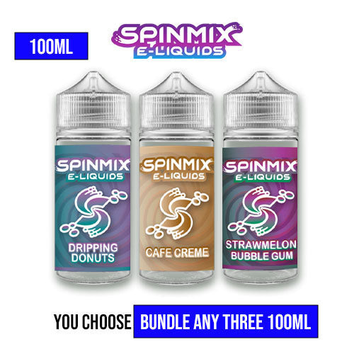 vape juice mix SpinMix E-Liquids 100ml Pick 3 Bundle (300ML) ⋆ $28.99| West Coast Supply Select Colour:Flowing Blue High concentrations of nicotine beast mode vs standard mode vaping