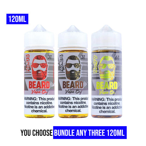 beard vape juice Co 120ml Pick 3 Bundle (360ml) ⋆ $39.75 Color:Black and White JNR Big Mac 100k Vaporesso Luxe X Review