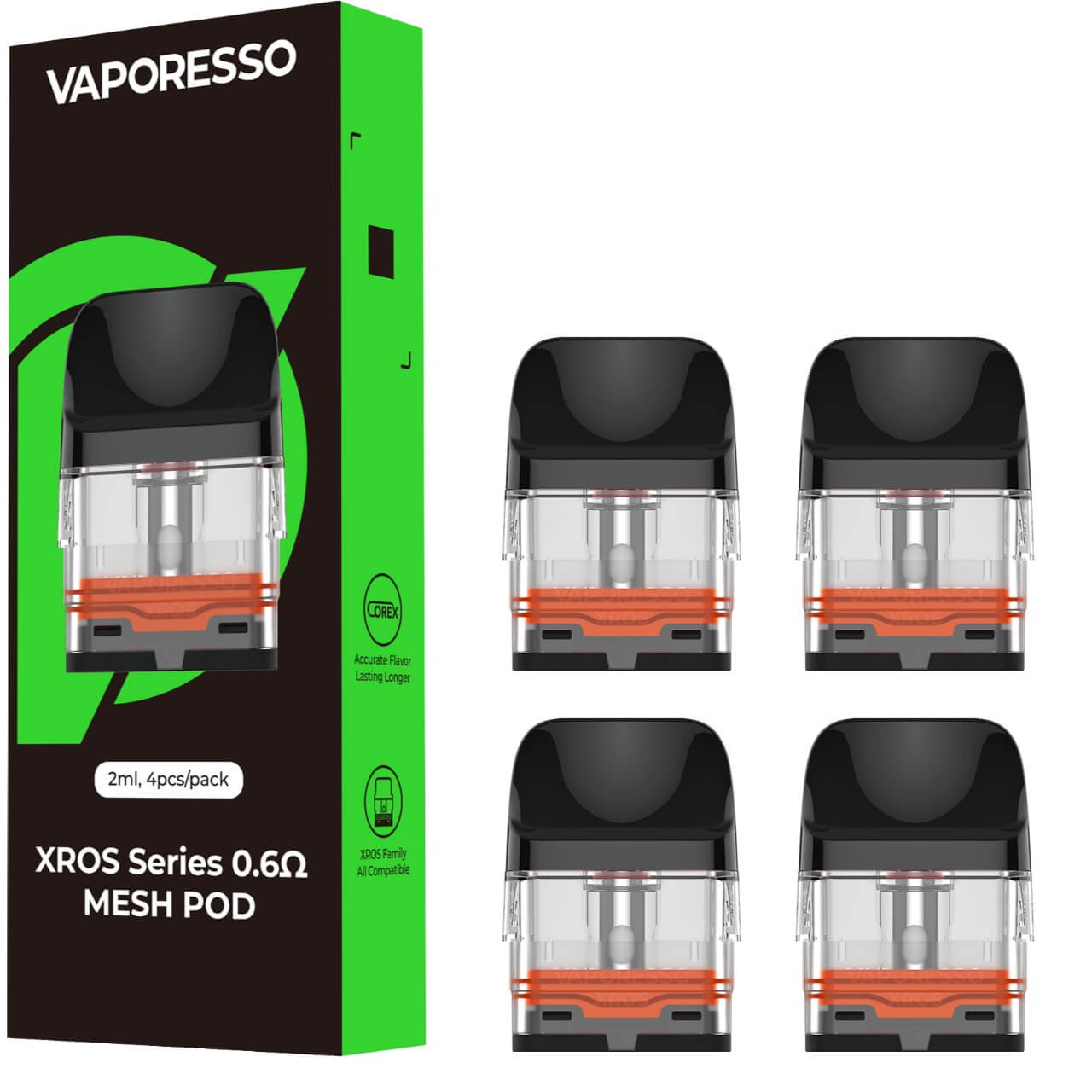 Vaporesso XROS Replacement Pods 4-Pack ⋆ Vape Coils ⋆ $10.99