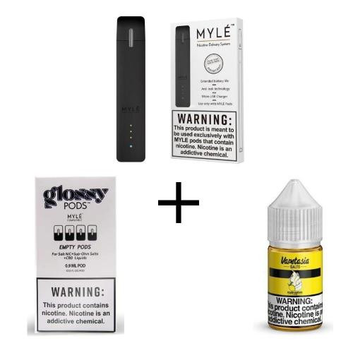 MYLÈ Empty Pod Device and Vapetasia Salts Bundle
