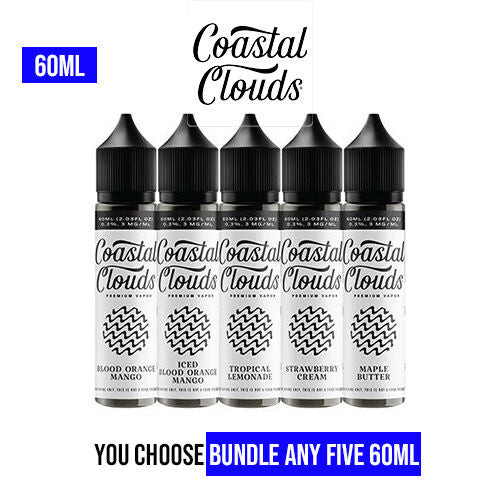 Coastal Clouds Vape Juice 60ml Pick 5 Bundle (300ml)