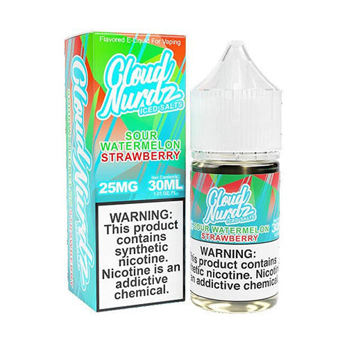 Sour Watermelon Strawberry Ice by Cloud Nurdz Salt 30ml