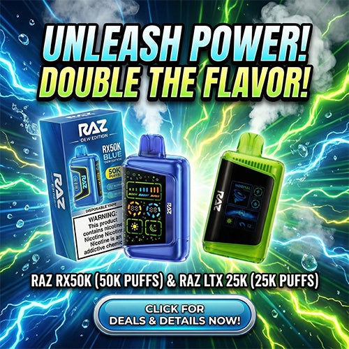 raz vape all flavors RX50K Disposable 50000 Puffs Bagging Sour Berries RAZ cherry watermelon Color:Silver