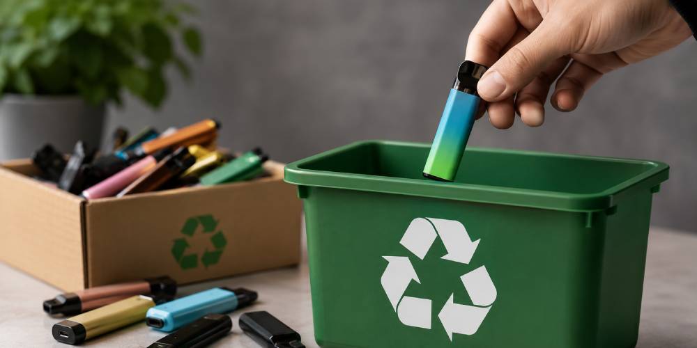 disposable vape recycling near me How To Dispose of Vapes: And What To Do With Old Vapes Variable Voltage 510 Battery Vape Juice Depot Promo Choose Flavor:Pineapple Passion Guava