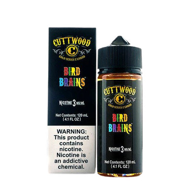 bird brains vape juice Ejuice by Cuttwood 120ml Avocado oil Colour:Silk White thc packaging Unique Red Bull Vape